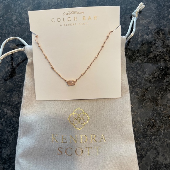 Kendra Scott Mini Pink Stone Necklace - Picture 2 of 8